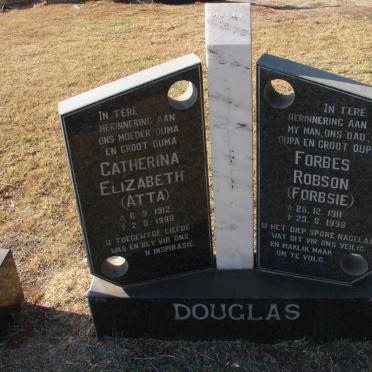 DOUGLAS Forbes Robson 1911-1998 &amp; Catherina Elizabeth 1912-1999