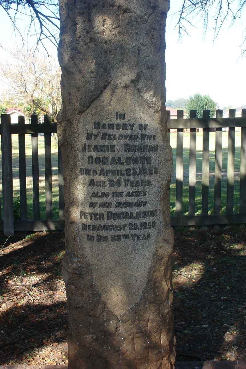 DONALDSON Peter -1950 &amp; Jeanie Graham -192?