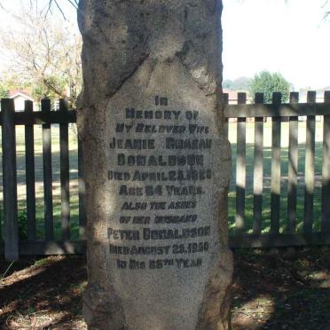 DONALDSON Peter -1950 &amp; Jeanie Graham -192?