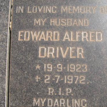 DRIVER Edward Alfred 1923-1972