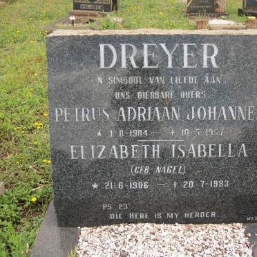 DREYER Petrus Adriaan Johannes 1904-1957  &amp; Elizabeth Isabella NAGEL 1906-1983