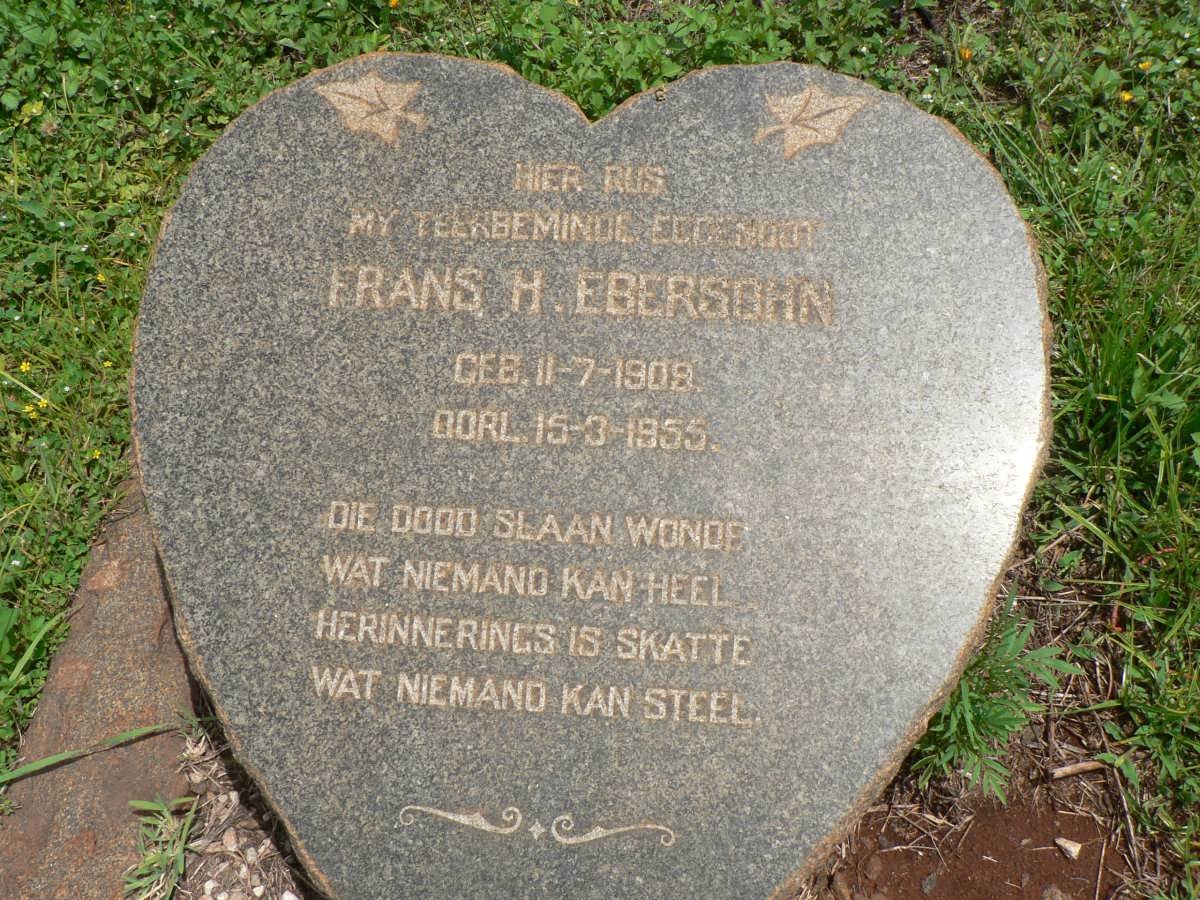 EBERSOHN Frans H. 1909-1955