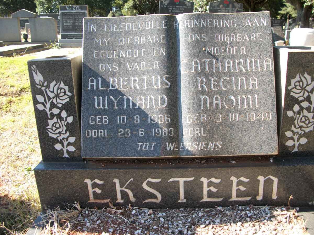 EKSTEEN Albertus Wynand 1936-1983 &amp; Catharina Regina Naomi 1940-