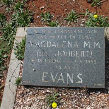 EVANS Magdalena M.M. nee JOUBERT 1894-1955
