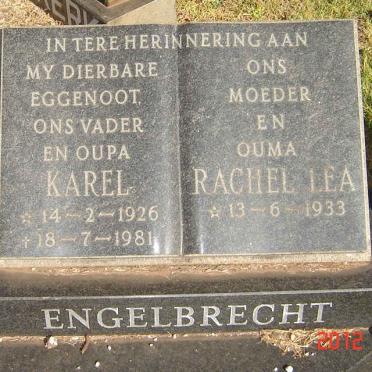 ENGELBRECHT Karel 1926-1981 &amp; Rachel Lea 1933-