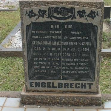 ENGELBRECHT Gerhardus Johannes 1890-1961 &amp; Anna Magrietha Sophia 1904-1965