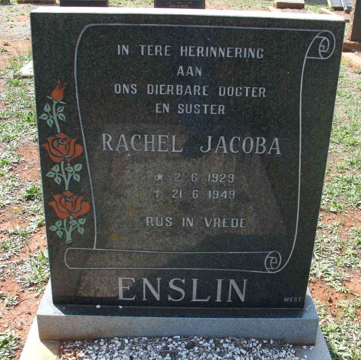 ENSLIN Rachel Jacoba 1929-1949