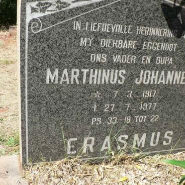 ERASMUS Marthinus Johannes 1917-1977