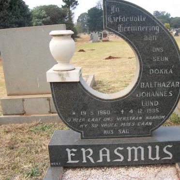 ERASMUS Balthazar Johannes Lund 1960-1985