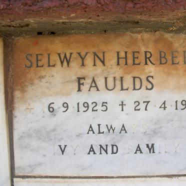 FAULDS Selwyn Herbert 1925-1980