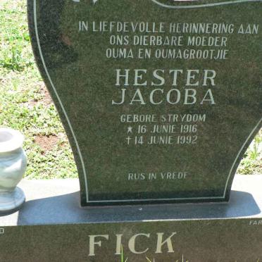 FICK Hester Jacoba nee STRYDOM 1916-1992