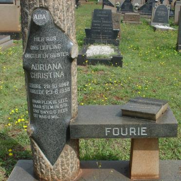 FOURIE Adriana Christina 1942-1958