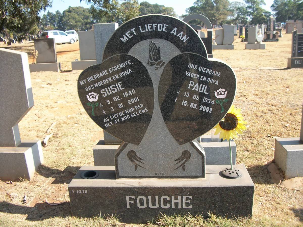 FOUCHE Paul 1934-2002 &amp; Susie 1940-2001