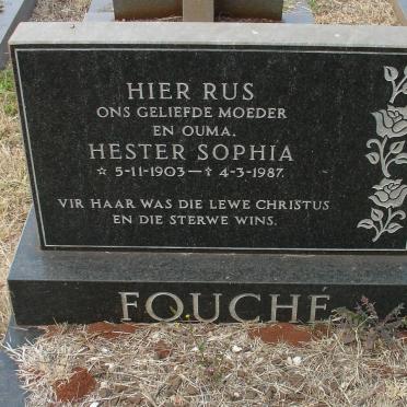 FOUCHE Hester Sophia 1903-1987