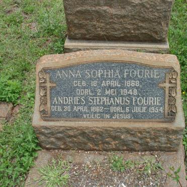 FOURIE Andries Stephanus 1862-1954 &amp; Anna Sophia 1868-1948