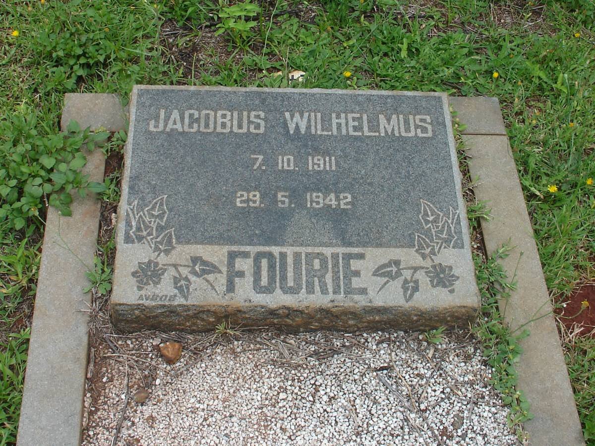 FOURIE Jacobus Wilhelmus 1911-1942