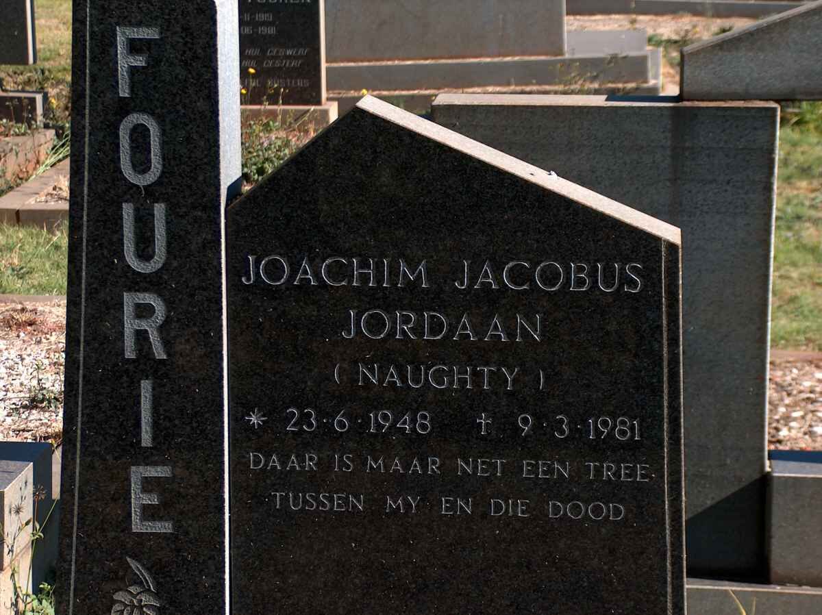 FOURIE Joachim Jacobus Jordaan 1948-1981