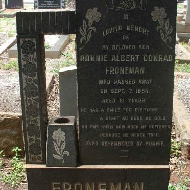 FRONEMAN Ronnie Albert Conrad -1954
