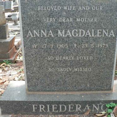 FRIEDERANG Anna Magdalena 1905-1979