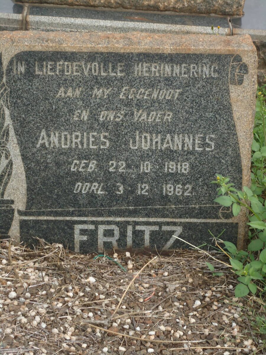FRITZ Andries Johannes 1918-1962