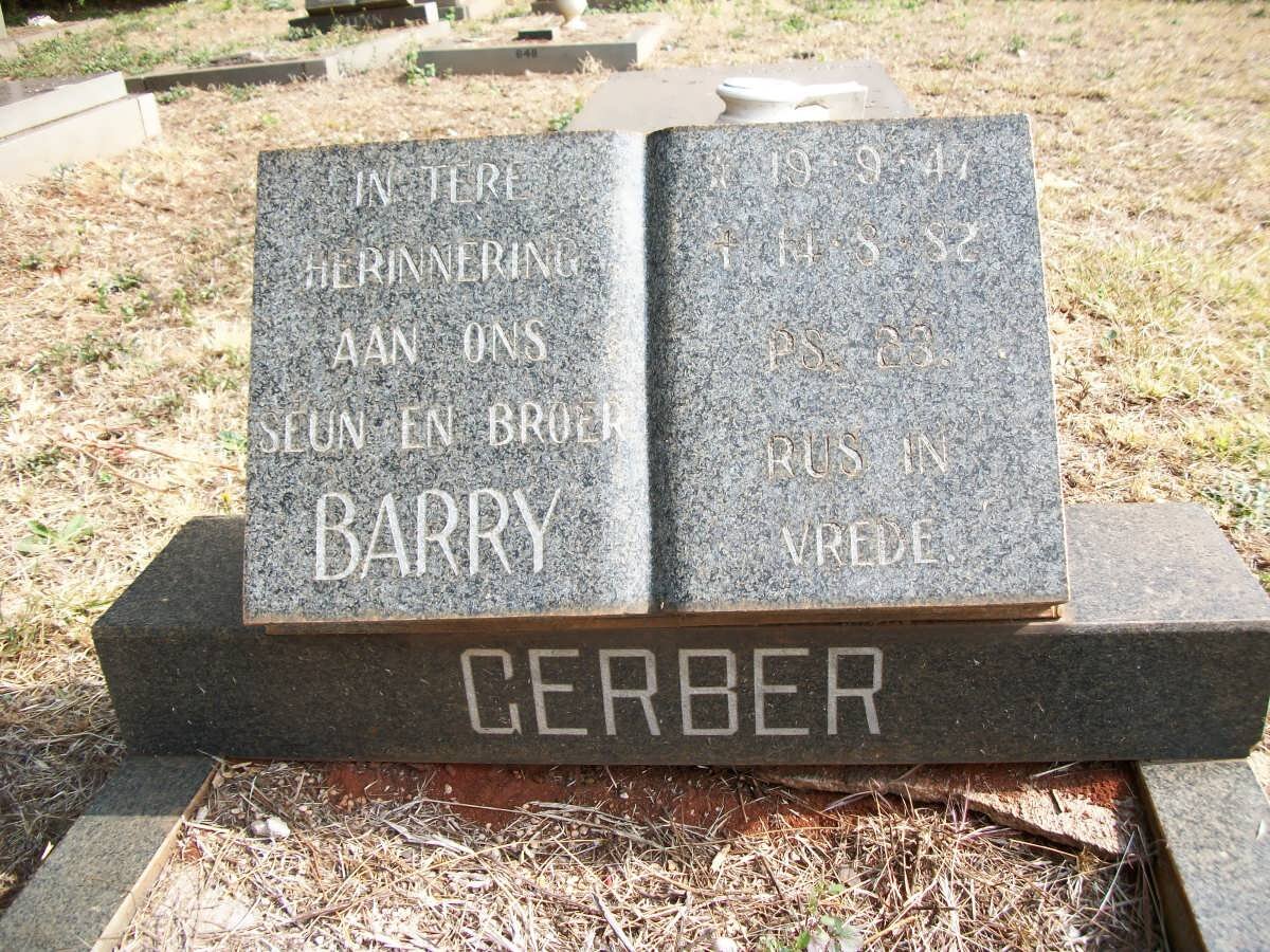 GERBER Barry 1947-1982