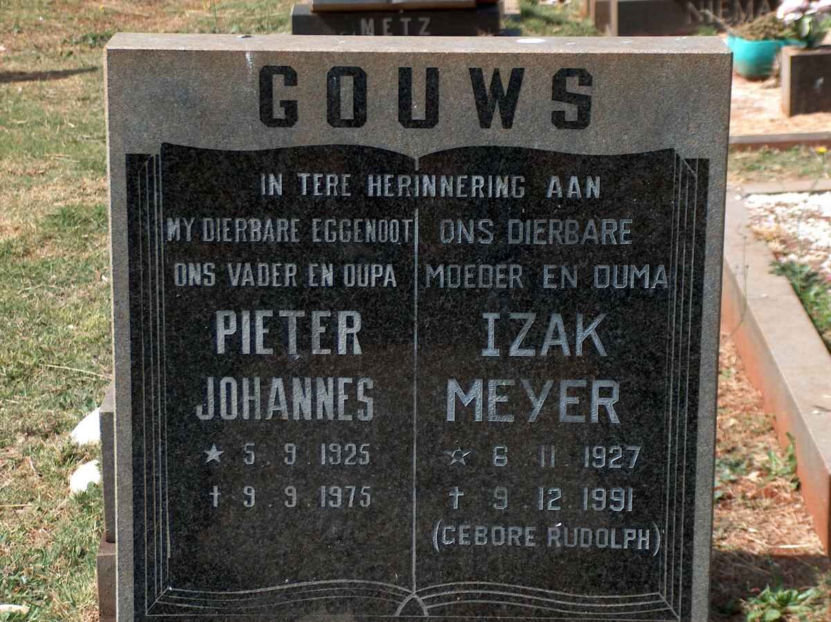 GOUWS Pieter Johannes 1925-1975 &amp; Izak Meyer RUDOLPH 1927-1991 