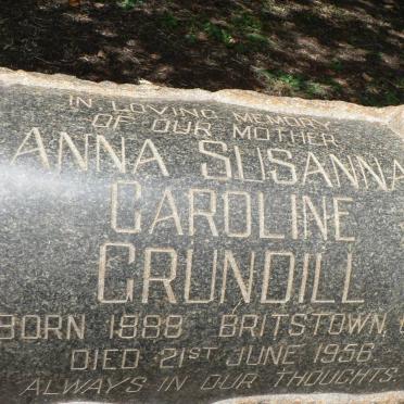 GRUNDILL Anna Susanna Caroline -1956