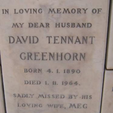 GREENHORN David Tennant 1890-1964
