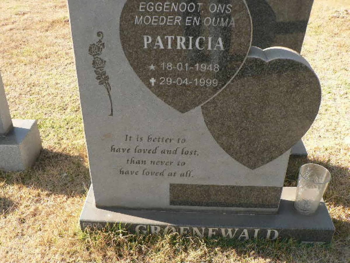 GROENEWALD Patricia 1948-1999