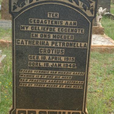 GROTIUS Catherina Petronella 1915-1940