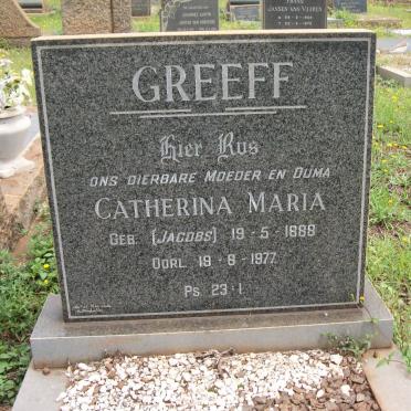 GREEFF Catherina Maria nee JACOBS 1888-1977