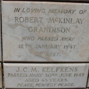 GRANDISON Robert McKinlay -1947 :: KELFKENS J.C.M. -1949