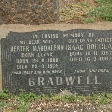 GRADWELL Isaac Douglas 1897-1967 &amp; Hester Magdalena LEZAR 1908-1964