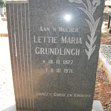 GRUNDLINGH Lettie Maria 1927-1971