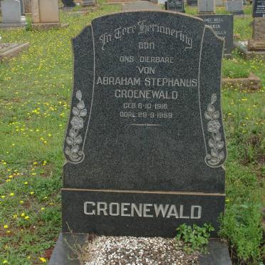 GROENEWALD Abraham Stephanus 1916-1959