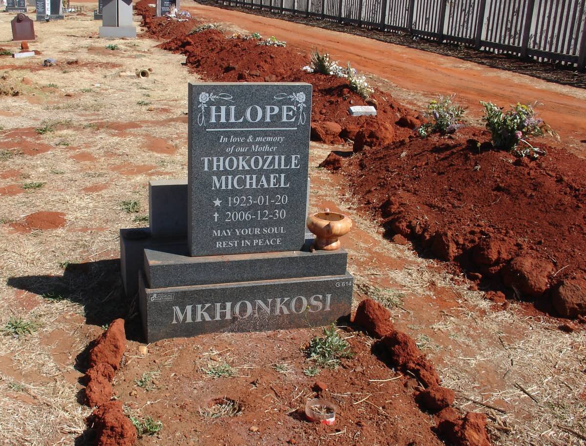 HLOPE Thokozile Michael 1923-2006