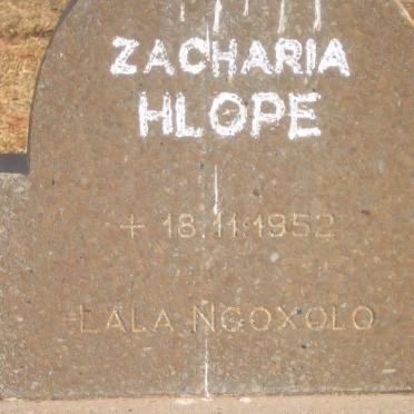 HLOPE Zacharia -1952