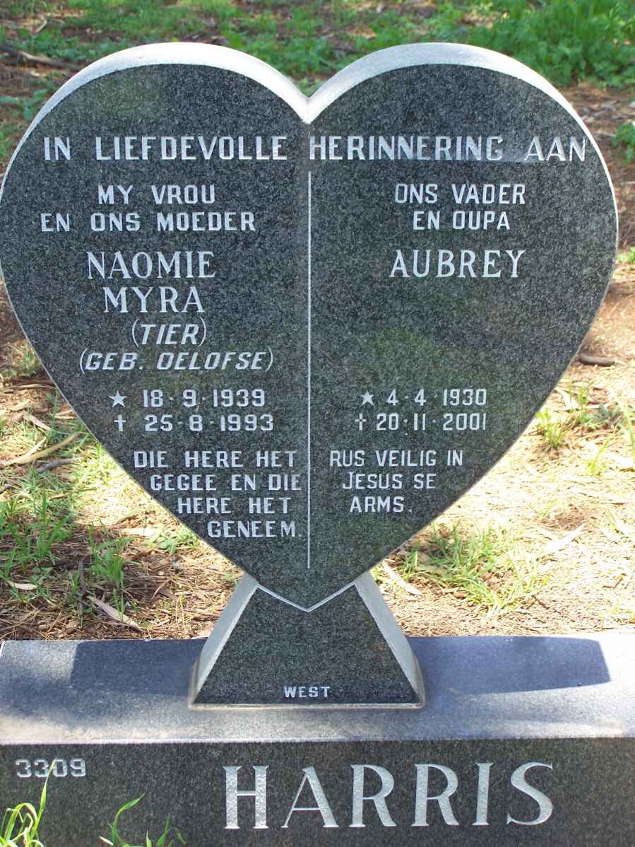 HARRIS Aubrey 1930-2001 &amp; Naomie Myra OELOFSE 1939-1993