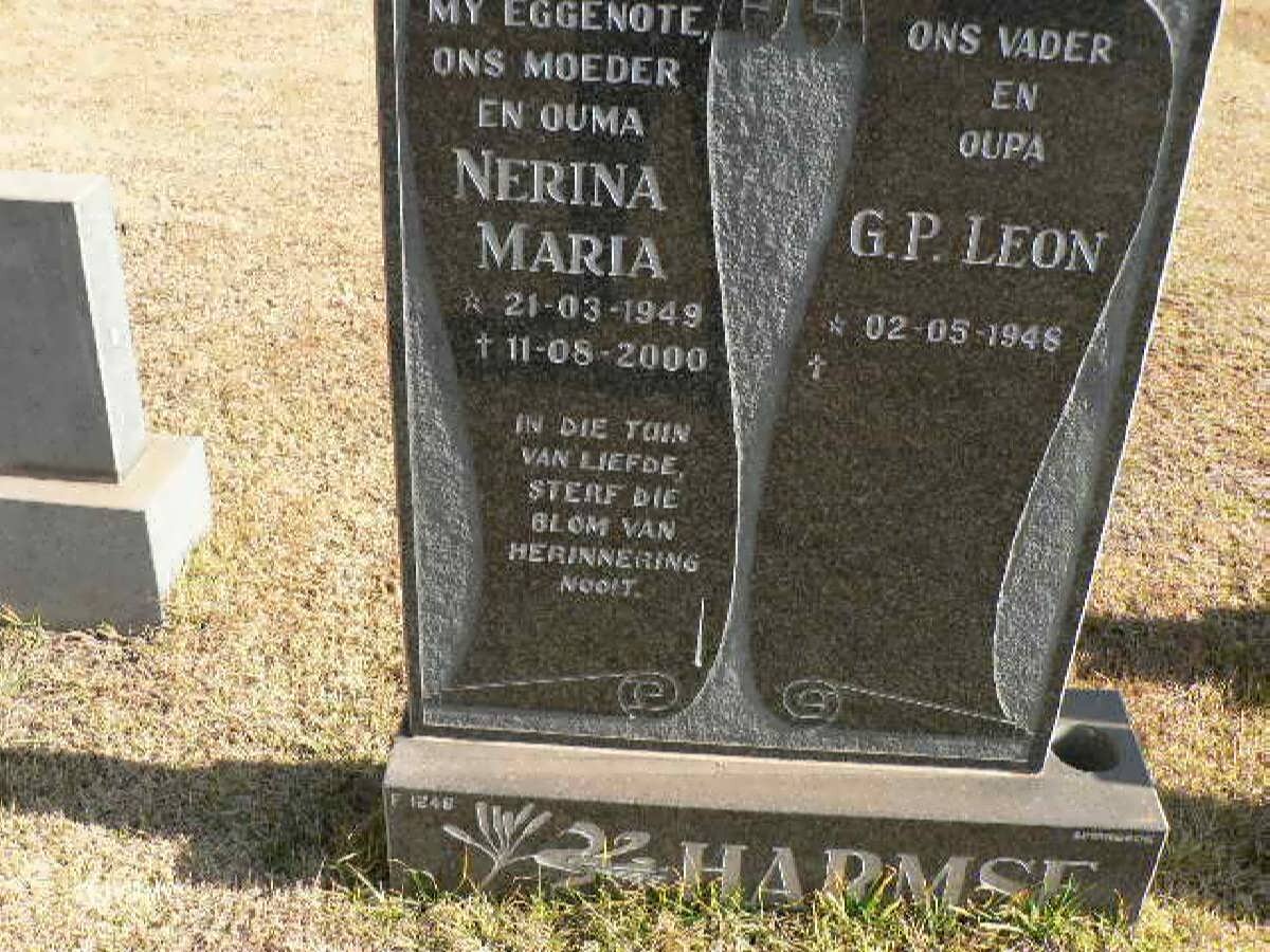 HARMSE G.P. Leon 1948- &amp; Nerina Maria 1949-2000
