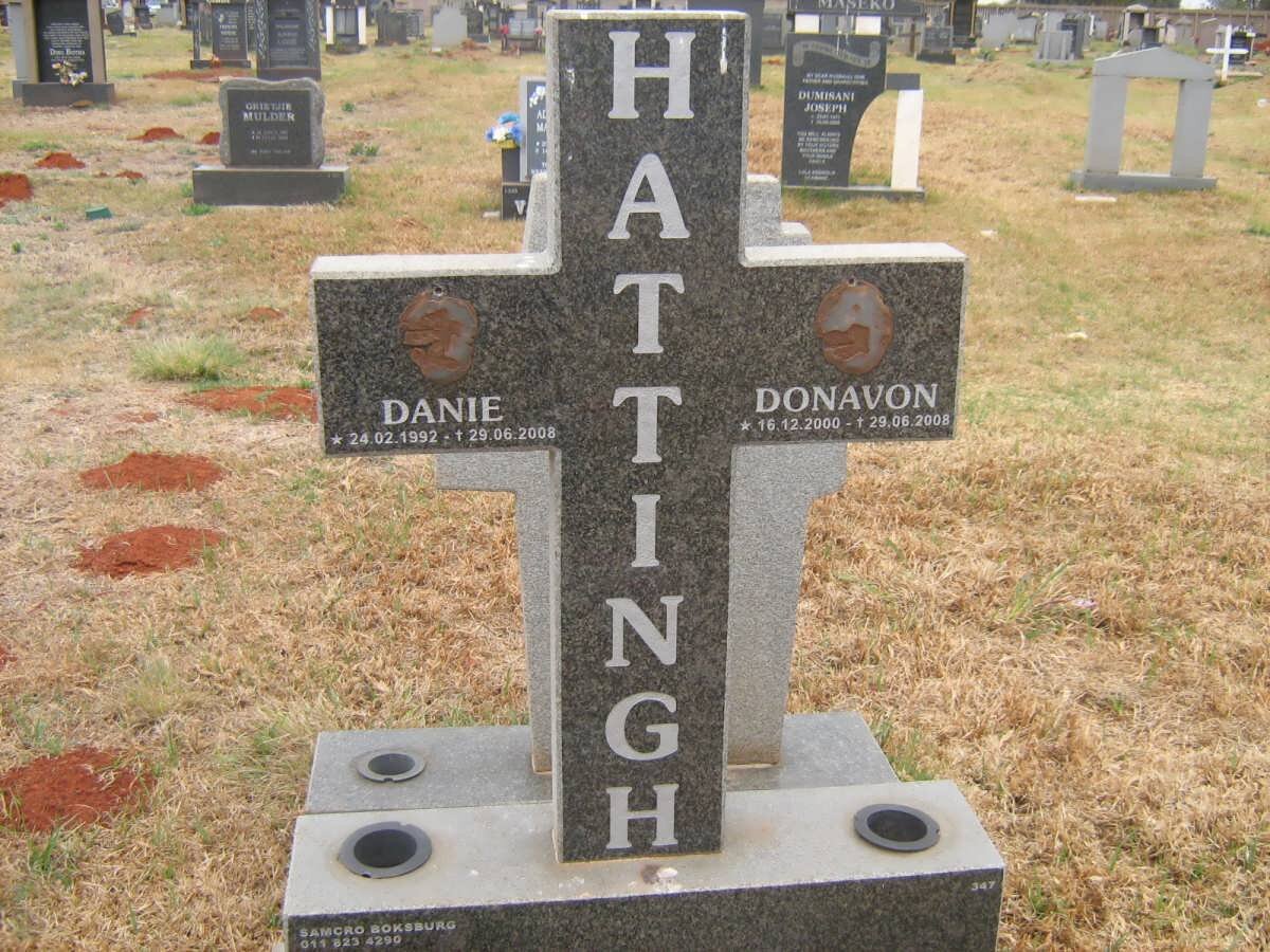 HATTINGH Danie 1992-2008 HATTINGH :: Donavon 2000-2008