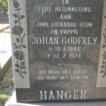 HANGER Johan Godfrey 1946-1973