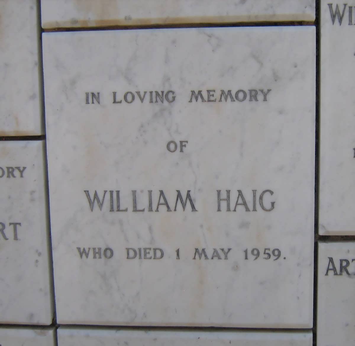 HAIG William -1959