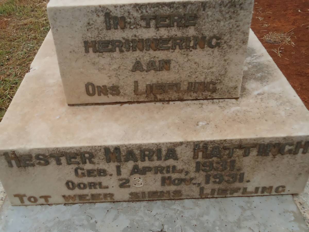 HATTINGH Hester Maria 1931-1931