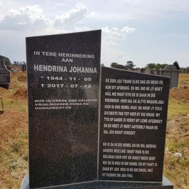 HAMBURG Hendrina Johanna nee HENDRICKS 1944-2017