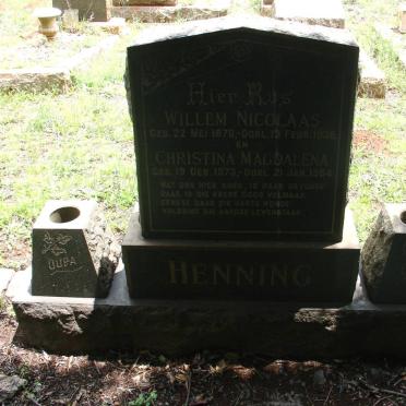 HENNING Willem Nicolaas 1870-1934 &amp; Christina Magdalena 1873-1964