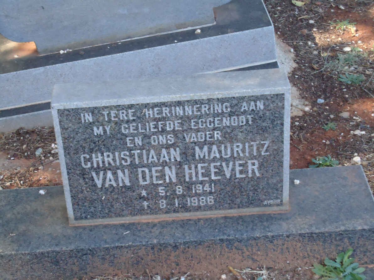 HEEVER Christiaan Mauritz, van den 1941-1986