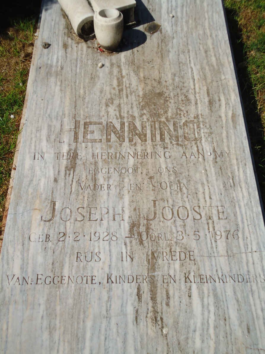 HENNING Joseph Jooste 1928-1976