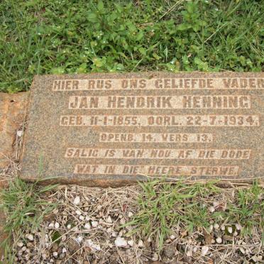 HENNING Jan Hendrik 1855-1934