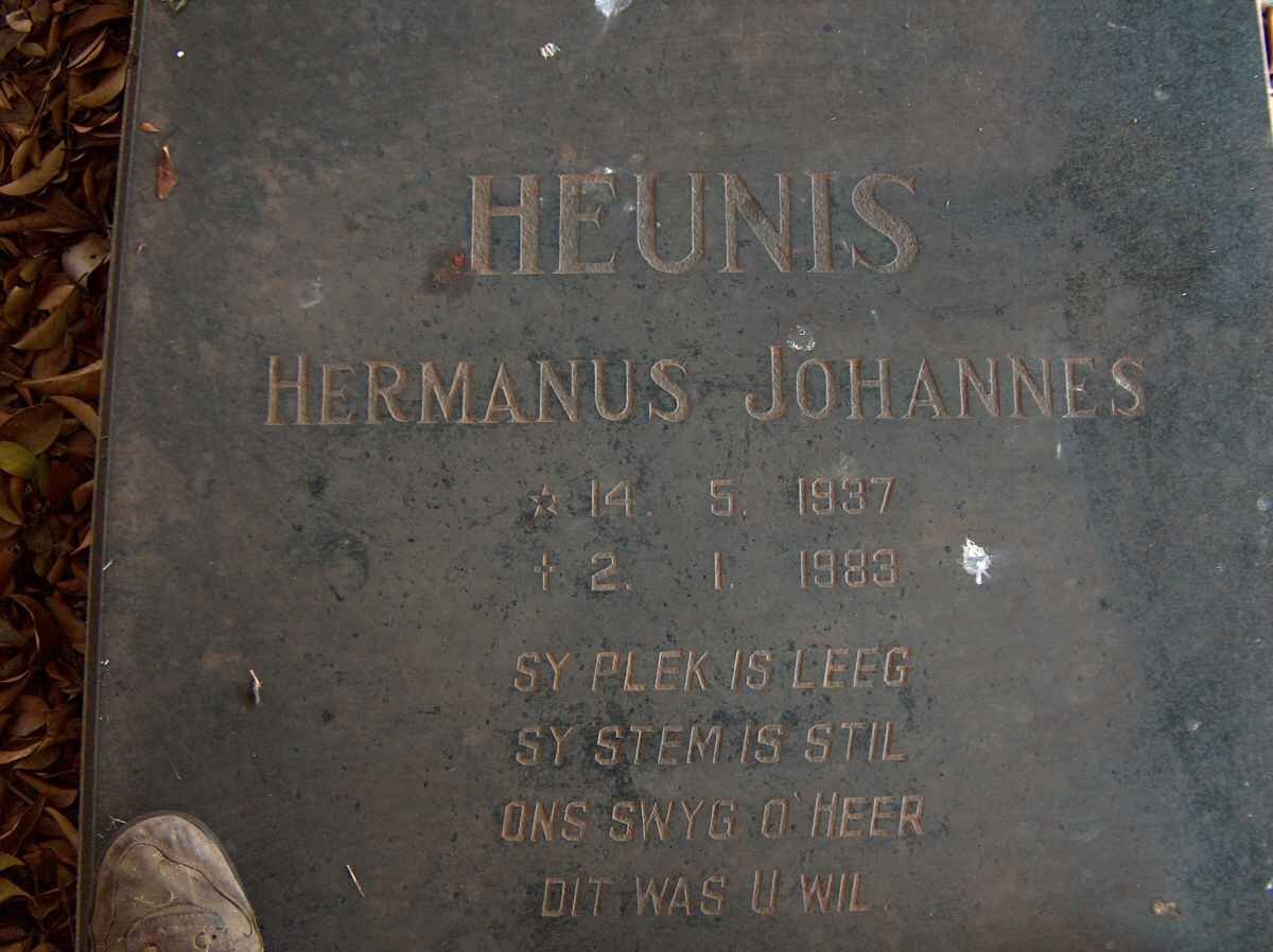 HEUNIS Hermanus Johannes 1937-1983