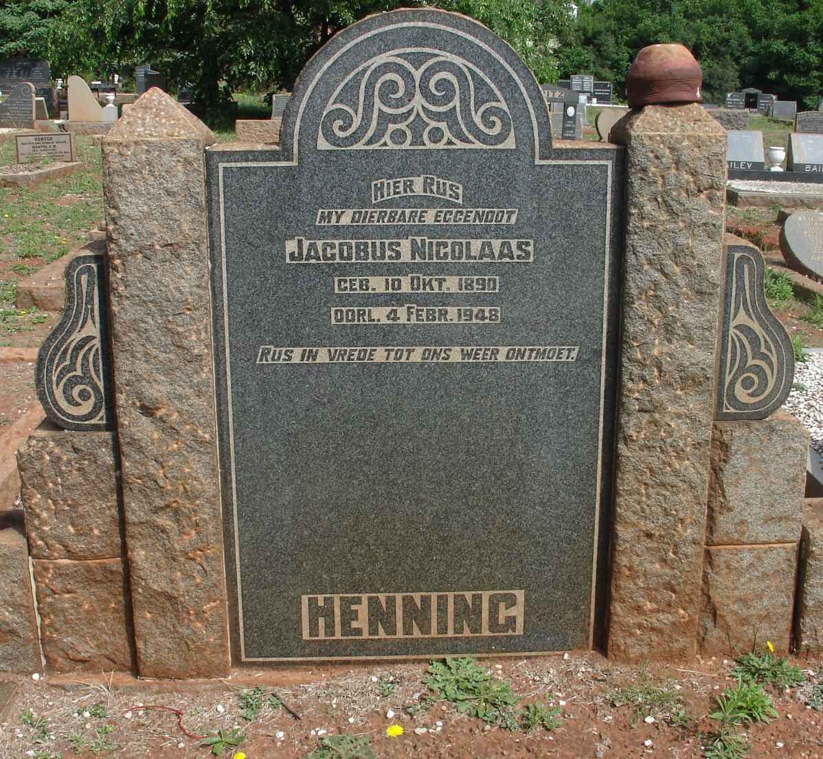 HENNING Jacobus Nicolaas 1890-1948